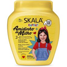 Creme De Tratamento Skala 2 em 1 Amidinho de Milho 1Kg Creme De Tratamento Skala 2 em1 1Kg Amido de Milho
