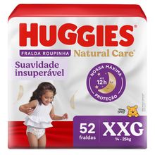 Fralda Descartável Huggies Natural Care Roupinha Hiper XXG 52 Unidades