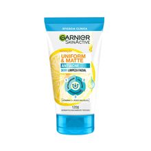 Sabonete Facial Antiacne 3 em 1 Garnier Uniform & Matte, 120g