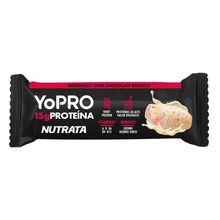 Barra Proteína YoPro 55g Morango Com Chocolate Branco 15g De Proteína