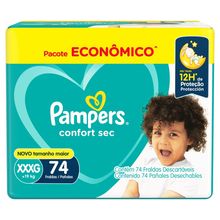 Fralda Descartável Pampers Confort Sec Max 74 Unidades XXXG