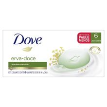 Sabonete Dove Erva Doce e Camomila 6 Unidades 90g Sabonete Dove Erva Doce e Camomila 6 Unidades Leve Mais Pague Menos 90g