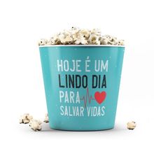 Beek Geek's Stuff Balde de Pipoca, 3,5 litros, modelo LINDO DIA PARA SALVAR VIDAS