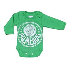 Body Palmeiras Manga Longa Verde Oficial