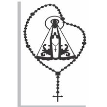 Adesivo terço de Nossa Senhora Aparecida Preto M