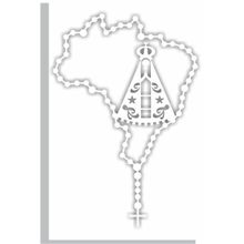Adesivo Mapa de Nossa Senhora Aparecida Branco M
