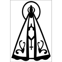Adesivo Nossa Senhora Aparecida Preto Carro, Moto, Notebook