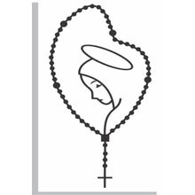 Kit Adesivo Terço Nossa Senhora do Silêncio M - Preto (3 unidades)