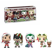 Funko Pop DC Holiday Superman Batman Joker Harley 4Pack