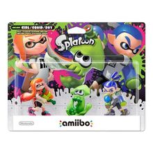 Amiibo Splatoon 3 Pack Inkling Girl, Boy E Squid