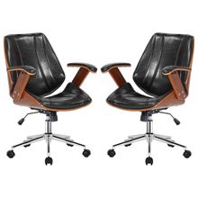 Kit 2 Cadeiras de Escritório Juliette Diretor Giratória Preta - Gran Belo