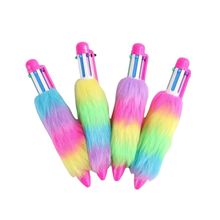 Caneta Multicolorida Pelúcia Arco Íris 6 Cores - Polibrinq