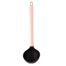 Concha de Nylon Preta com Cabo De Aço Inox Rose Gold 30cm