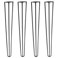Kit 4 Pés de Metal 60 CM Hairpin Legs Mesa de Canto Aparador Preto G41