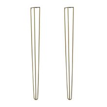 Kit 2 Pés de Metal 90 CM Hairpin Legs Aparador e Mesa de Canto Dourado G41