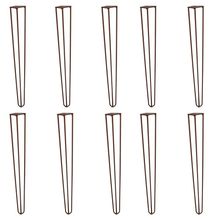 Kit 10 Pés de Metal 60 CM Hairpin Legs Mesa de Canto Aparador Bronze