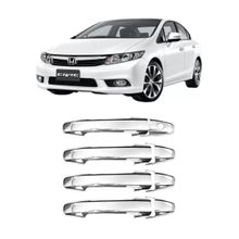 Aplique Cromado Maçaneta Honda New Civic Geração 10 2017 à 2022 4 Portas