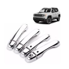 Aplique Cromado Maçaneta Com Keyless Jeep Renegade 2015 à 2022 4 Portas