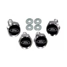 Parafusos De Placa Logomarca Emblema Ford Preto e Prata