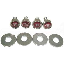 Parafusos De Placa Logomarca Emblema Fiat Vermelho
