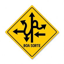 Placa Decorativa 30x30 - Boa Sorte
