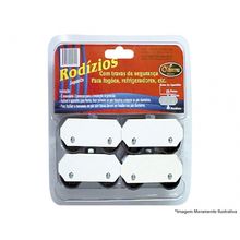 Rodizio Pe Gelad/Fogao Japones 4Pcs Branco Blister