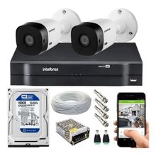 Kit Cftv 2 Câmeras Segurança Intelbras Hdcvi 20m e Dvr Mhdx
