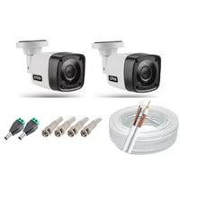 Kit 2 Câmera Segurança Infravermelho hd + Cabo + conectores