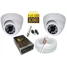 Kit 2 Câmeras Dome Infra vermelho Hd alta Resolução com acessórios