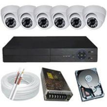 Kit Monitoramento 6 Câmeras Hd 1.0 Mp Infra + Dvr 8 Canais + hd interno