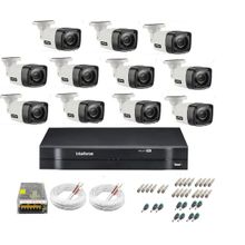 Kit Cftv 11 Cameras Segurança  Hd Dvr Intelbras 1116 S/ HD