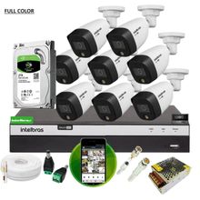 Kit 8 Cameras Intelbras Full Color Dvr 8ch Full C/ 2tb
