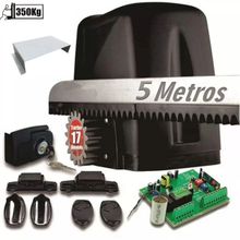 Kit 1 Motor Rossi Dz Atto Turbo 5m Crem 2 Control P/ Portão Deslizante 350kg 220v +  base de fixação