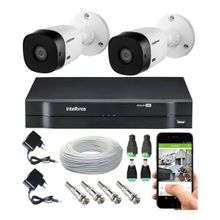 Kit Cftv 2 Câmeras Intelbras 1120 Dvr Mhdx Full hd E Acessórios