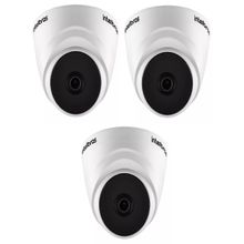 kit 3 Câmera de segurança Intelbras VHL 1220 D com resolução de 2MP visão noturna incluída branca
