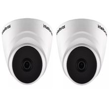 kit 2 Câmera de segurança Intelbras VHL 1220 D com resolução de 2MP visão noturna incluída branca