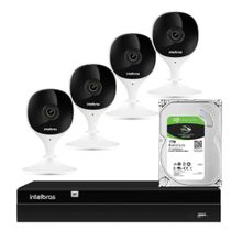 Kit 4 Câmeras IMX Full Hd Wi-fi Com Hd 1tb E Nvd 1404