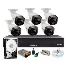 kit 6 Câmeras de Segurança Vhd 1120b Full Color Intelbras, Mhdx 1008c, Hd 1tb