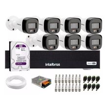 Kit Intelbras 7 Cameras  Vhd 1120b Full Color Dvr 3008c C/hd 1tb