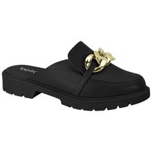 Mule Feminino Tratorado Napa Preto Dourado Beira Rio 4283.110