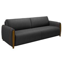 Sofá Decorativo 3 Lugares 223cm Maceió PU Cinza - Gran Belo