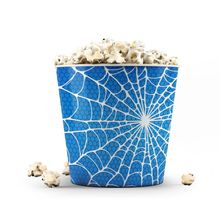 Balde de Pipoca 3,5 litros, Balde Teia, modelo ARANHA AZUL