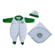 Kit Bebê Palmeiras Macacão Manta e Gorro Plush - Oficial