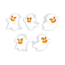 Placas de Jardim - Halloween - Fantasminhas - 5 Peças