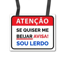 Placa Fantasia Carnaval -  Sou Lerdo