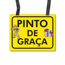 Placa Fantasia Carnaval -  Pintor - Amarela