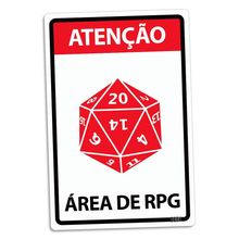 Placa Decorativa Beek Area De Rpg 24x16 Cm