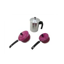 Cuscuzeiro Individual para Duas Pessoas Liso Rosa