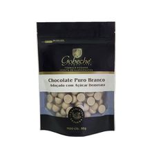 Gotas Chocolate Branco Gobeche - Adoçado com Açúcar Demerara - 90g