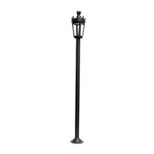 Poste Colonial de Jardim Ouro Preto Led de Alumínio 372cm
